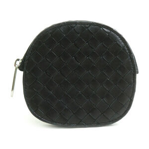 Bottega Veneta coin case Wallet Intrecciato leather black